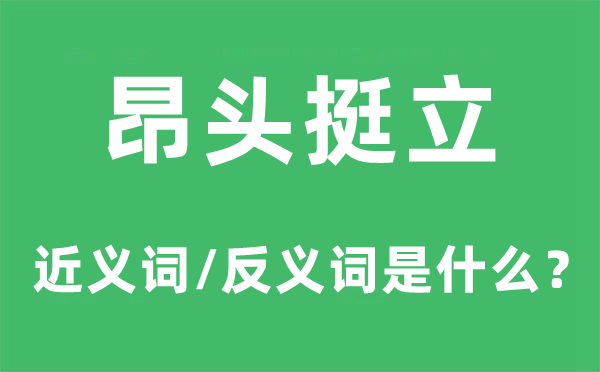 昂头矗立的近义词和反义词是甚么,昂头矗立是甚么意义