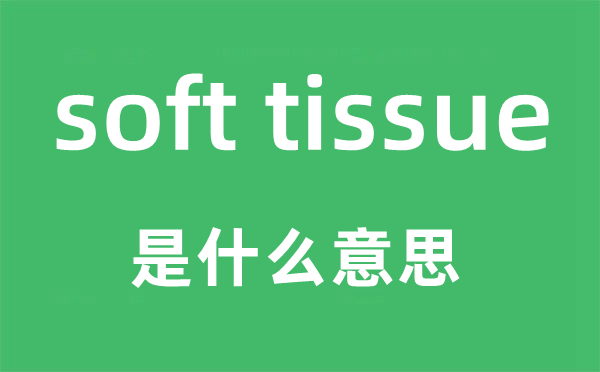 soft tissue是甚么意义,中文翻译是甚么