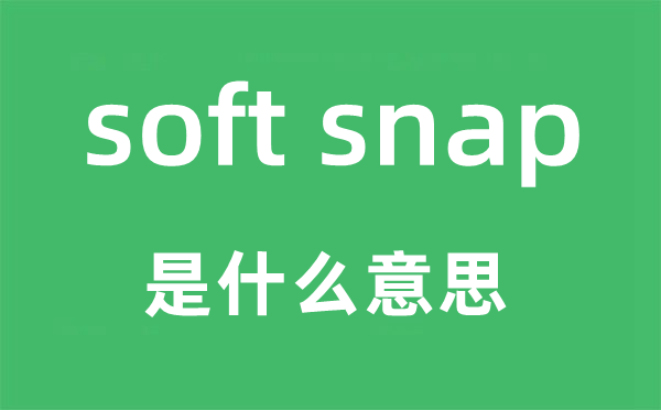 soft snap是甚么意义,中文翻译是甚么