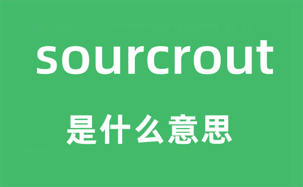 sourcrout是甚么意义,sourcrout怎样读,中文翻译是甚么