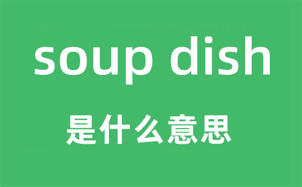 soup dish是甚么意义,中文翻译是甚么