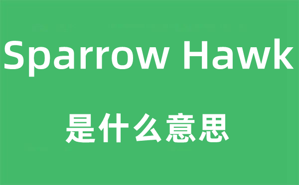 Sparrow Hawk是甚么意义,中文翻译是甚么