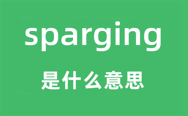 sparging是甚么意义,sparging怎样读,中文翻译是甚么