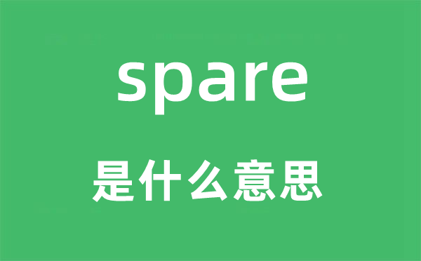 spare是甚么意义,spare怎样读,中文翻译是甚么