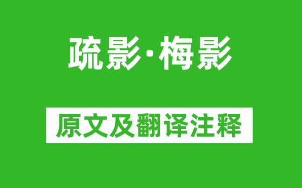 张炎《疏影·梅影》原文及翻译正文,诗意诠释
