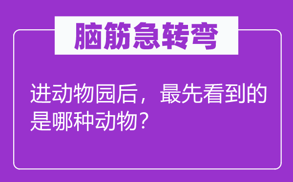 脑子急转弯：进植物园后，最早看到的是哪一种植物？