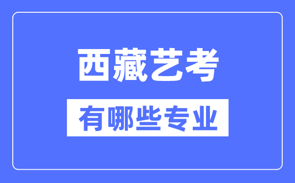 西藏艺考有哪些专业,西藏艺术统考选甚么专业?