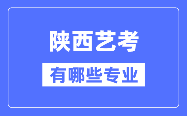 陕西艺考有哪些专业,陕西艺术统考选甚么专业？