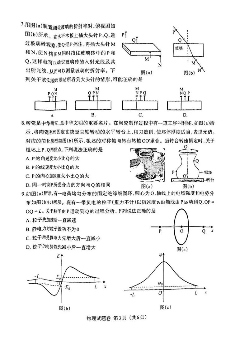 新高考2024七省联考物理试卷及谜底剖析