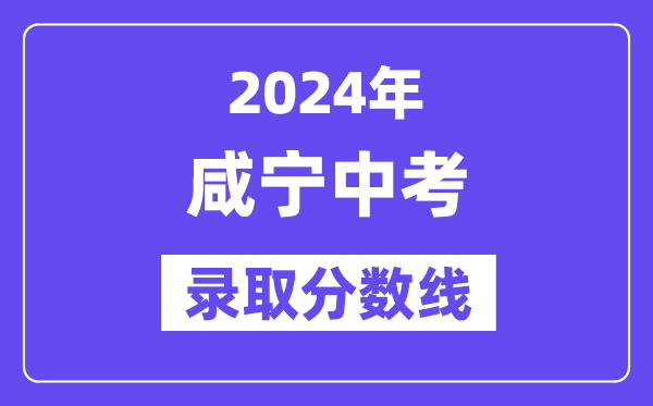 2024年咸宁中考登科分数线一览表(含积年分数线)