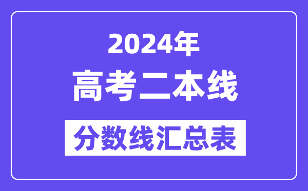 2024年天下各省市高考二本分数线（二本线最低是几多）