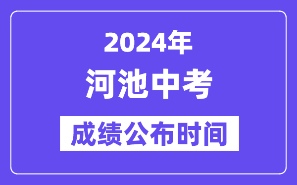 2024年河池中考绩绩发布时辰,中考绩绩甚么时辰出来?