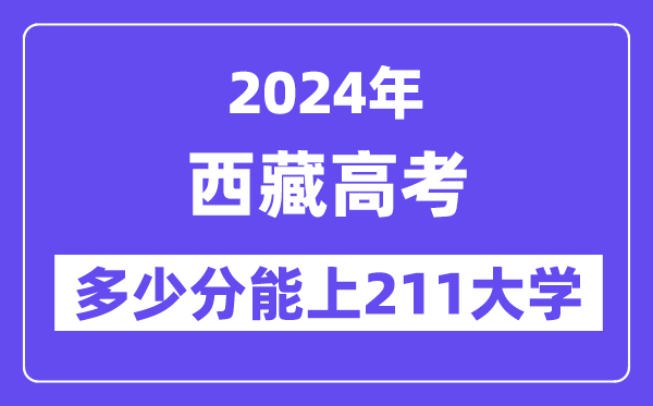 2024年西藏高考几多分能上211大学?
