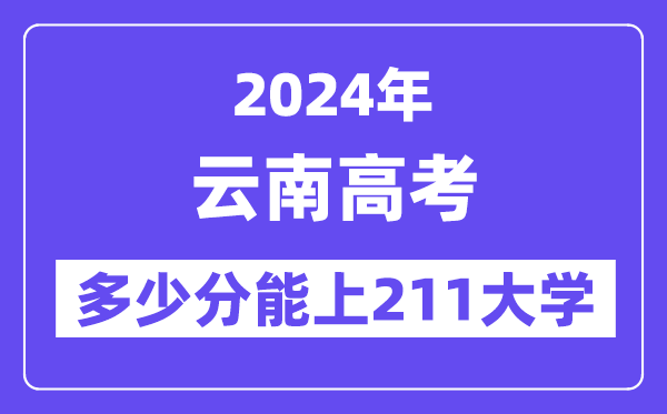 2024年云南高考几多分能上211大学？