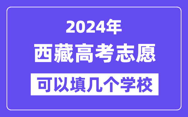 2024西藏高考自愿能够填几个黉舍?附具体填报流程