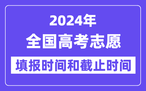 2024天下各地高考自愿填报时辰和停止时辰一览表（完全版）