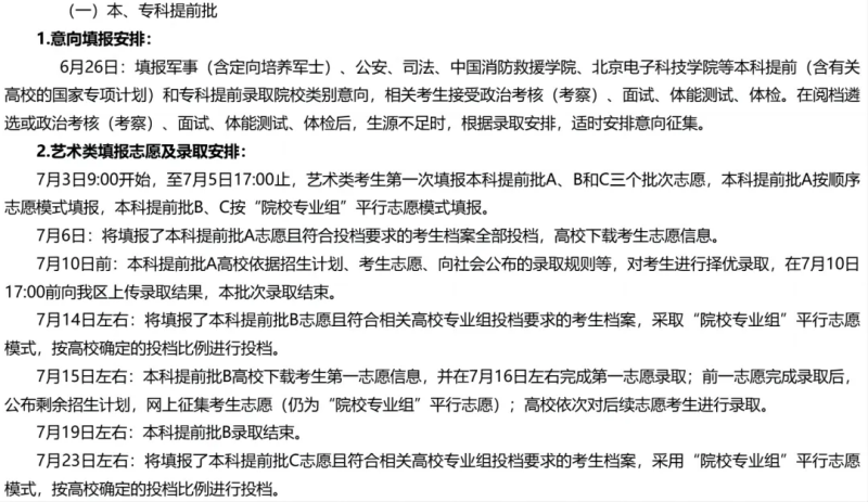 2024天下各地高考自愿填报时辰和停止时辰一览表（完全版）