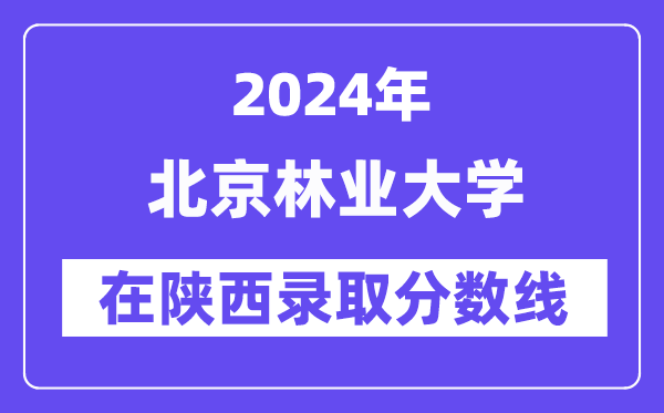 北京林业大学2024年在陕西登科分数线一览表(2025年参考)