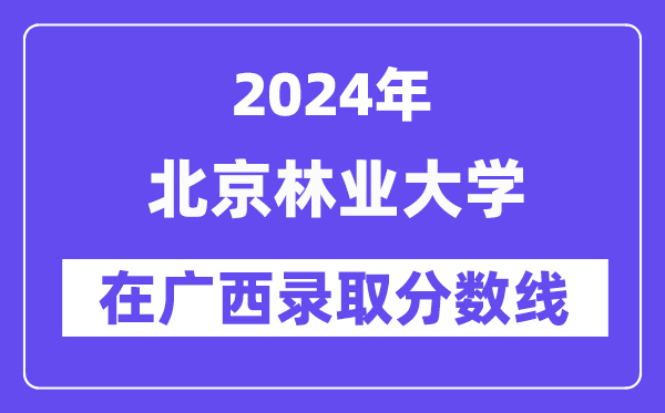 北京林业大学2024年在广西登科分数线一览表（2025年参考）