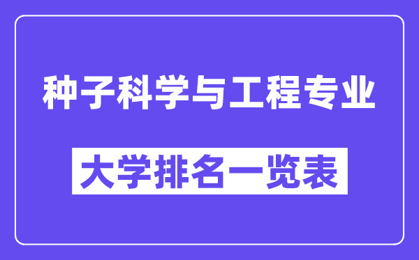 天下种子迷信与工程专业大学排名一览表（最新排行榜）