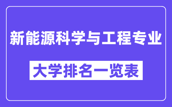 天下新动力迷信与工程专业大学排名一览表（最新排行榜）