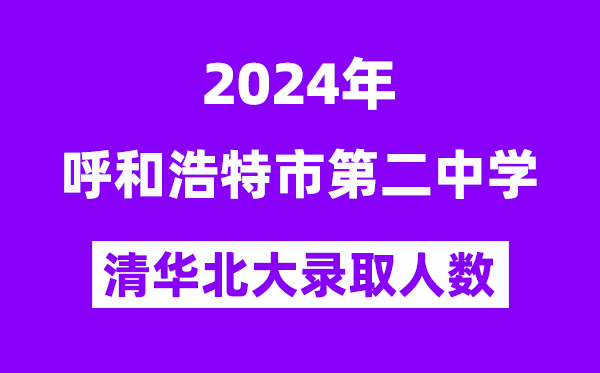 2024年呼市二中清华北大登科人数是几多?附积年分数线