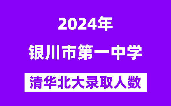2024年银川一中考入清华北大登科人数是几多?附积年分数线