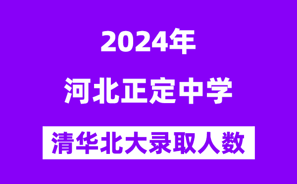 2024年正定中学考入清华北大人数是几多?附积年分数线