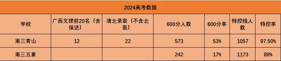 2024年南宁三中考入清华北大人数是几多？附积年分数线