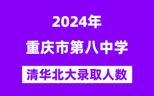 2024年重庆八中考入清华北大人数是几多?附积年分数线