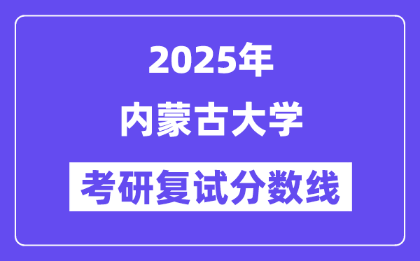 2025内蒙古大学考研复试分数线一览表