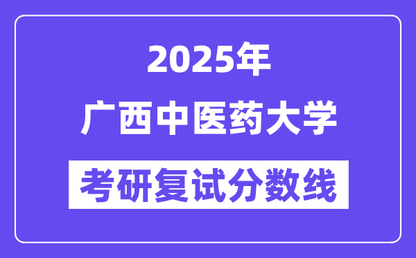 2025广西西医药大学考研复试分数线一览表
