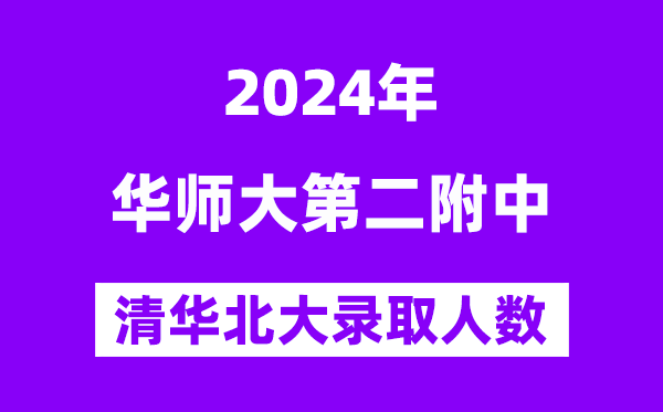 2024年华东师大二附中考入清华北大人数是几多？附积年分数线