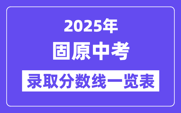 2025年固原中考各高中登科分数线一览表