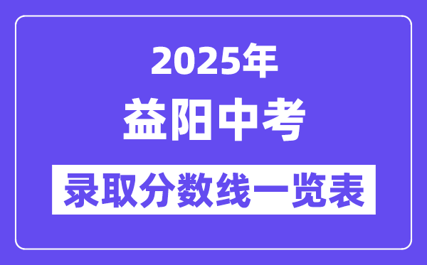 2025年益阳中考各高中登科分数线一览表