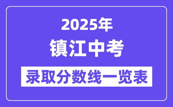 2025年镇江中考各高中登科分数线一览表