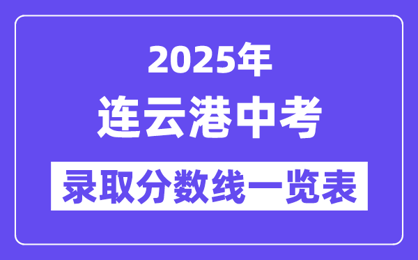 2025年连云港中考各高中登科分数线一览表
