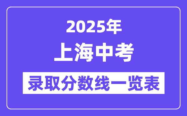 2025年上海中考各高中登科分数线一览表