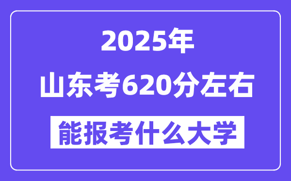 2025年山东考620分摆布能报考上甚么大学?附位次排名对比表