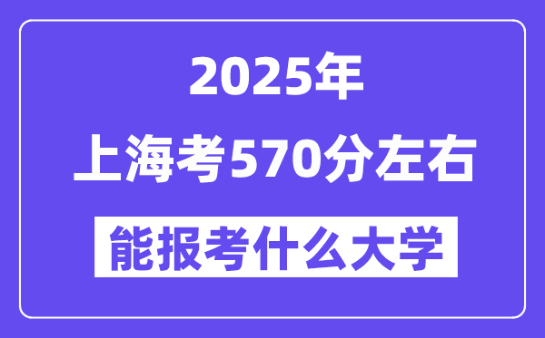 2025年上海考570分摆布能报考上甚么大学?附位次排名对比表