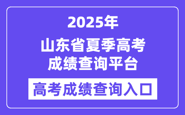 山东省2025年夏日高考绩绩查问平台进口（//cx.sdzk.cn）