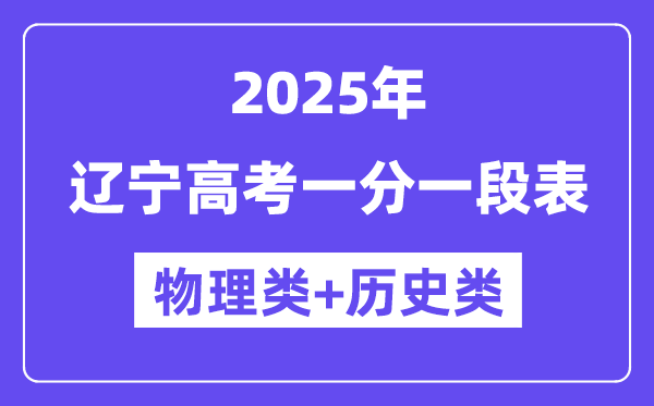 辽宁高考分数线2025年一分一段表(物理+汗青)
