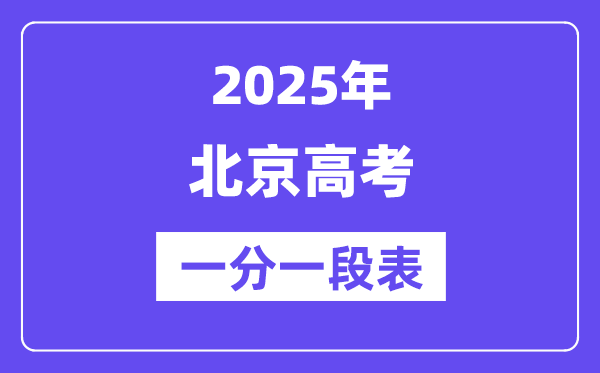 北京高考分数线2025年一分一段表(高考考生分数散布)