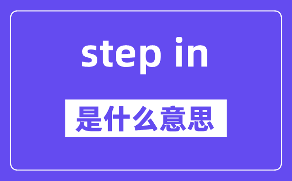 step in和step into的区分是甚么,中文翻译是甚么