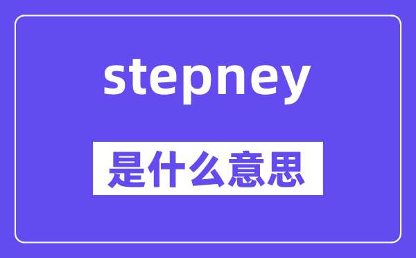 stepney是甚么意义,stepney怎样读,中文翻译是甚么