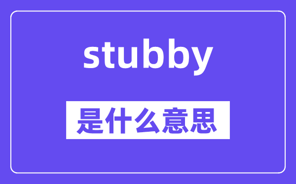 stubby是甚么意义,中文翻译是甚么