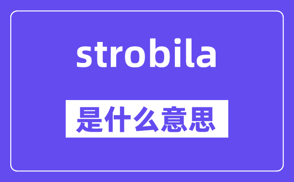 strobila是甚么意义,strobila怎样读,中文翻译是甚么