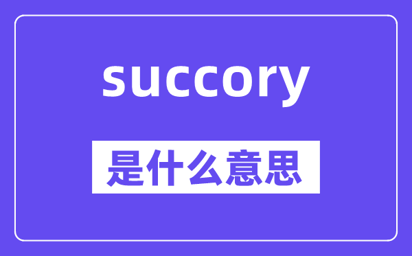 succory是甚么意义,succory怎样读,中文翻译是甚么