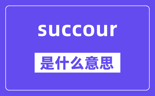 succour是甚么意义,succour怎样读,中文翻译是甚么
