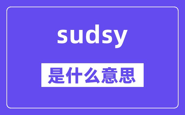 sudsy是甚么意义,sudsy怎样读,中文翻译是甚么